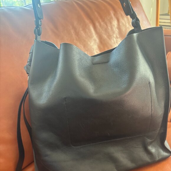 All Saints black leather tote - Picture 4 of 5